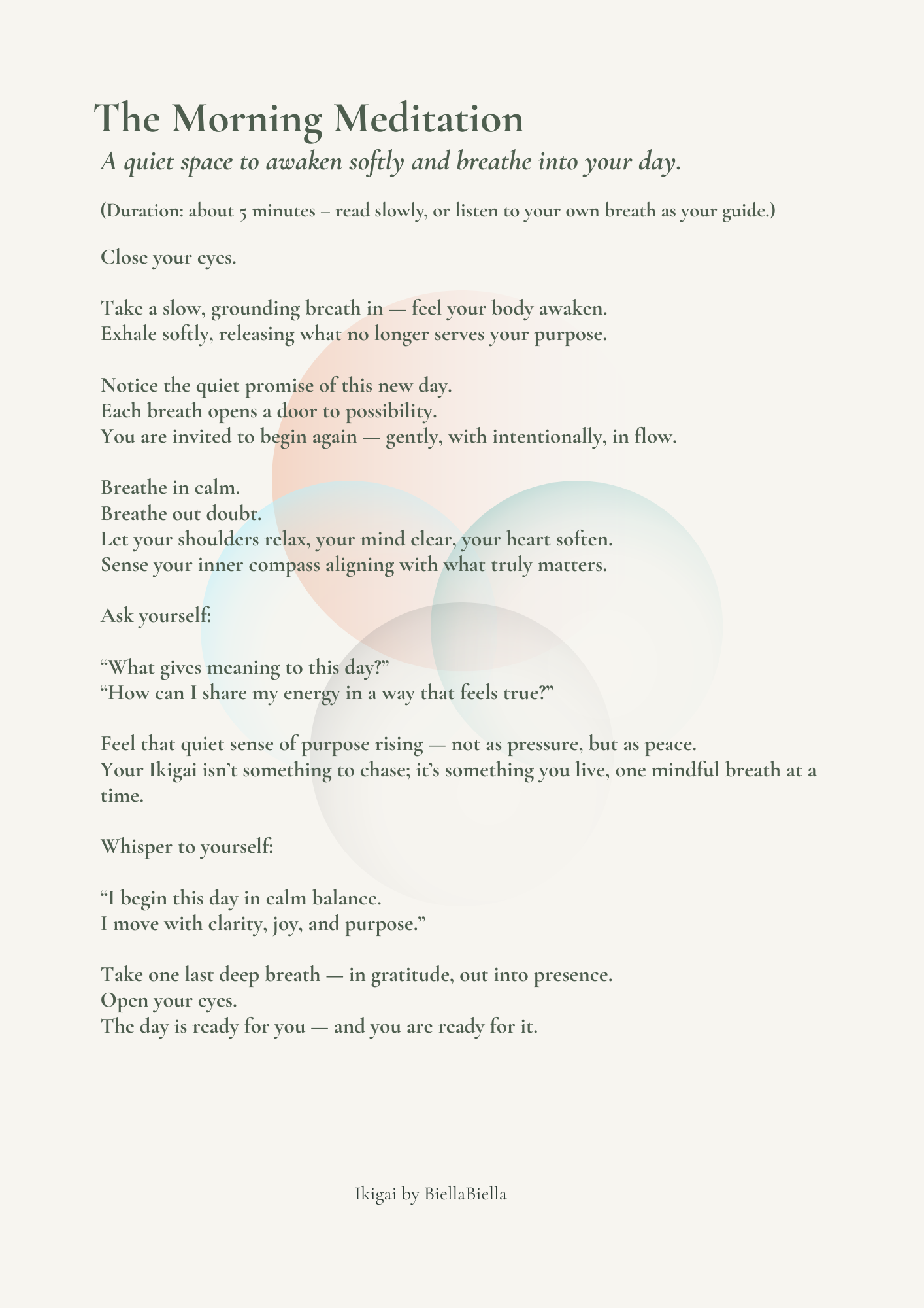 The Morning Balance Ritual – A gentle start to your day