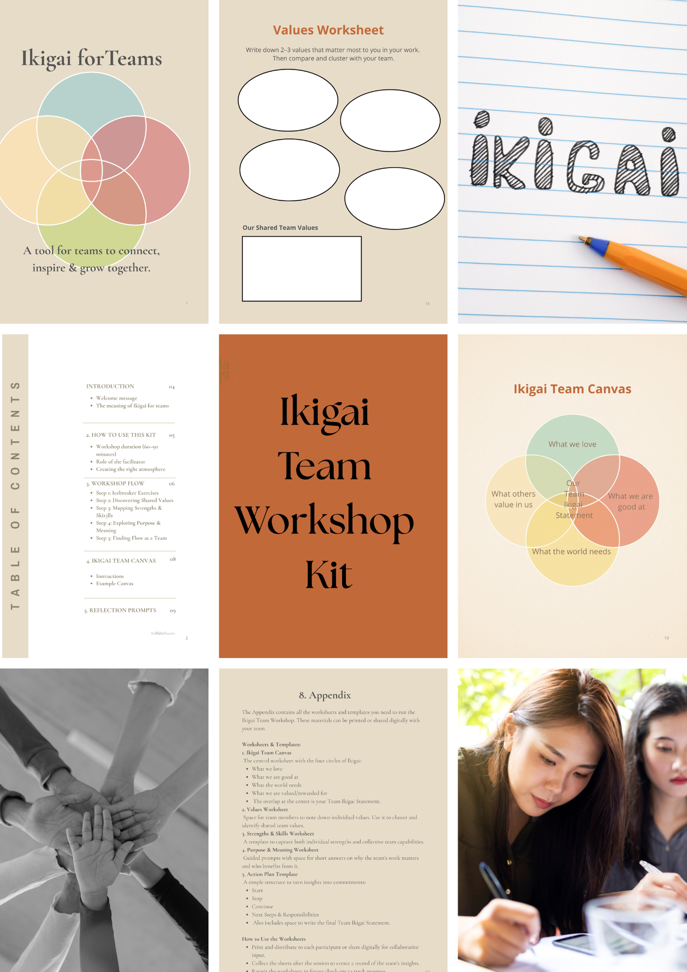 🌿 Ikigai Team Workshop Kit (Digital Download)
