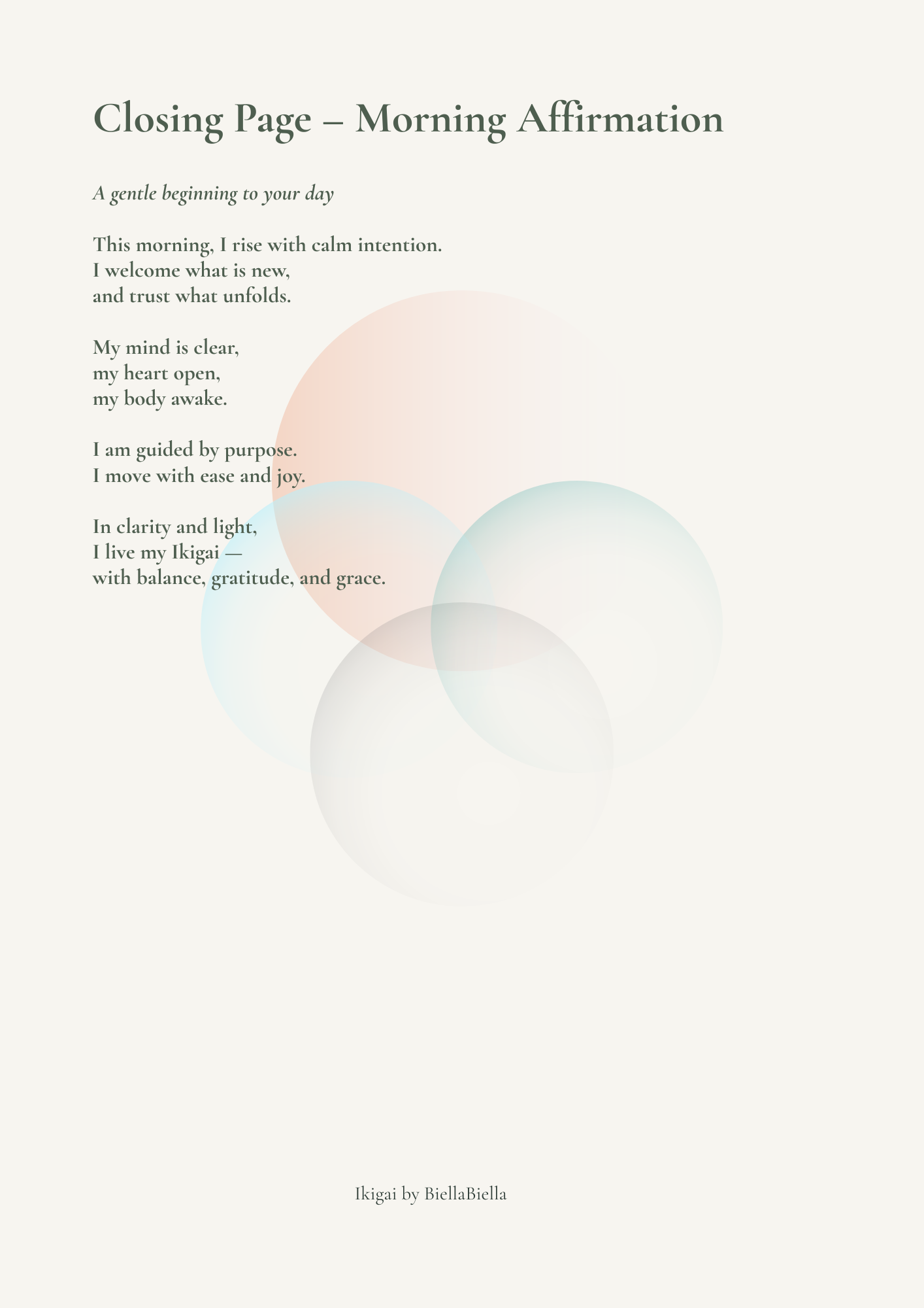 The Morning Balance Ritual – A gentle start to your day