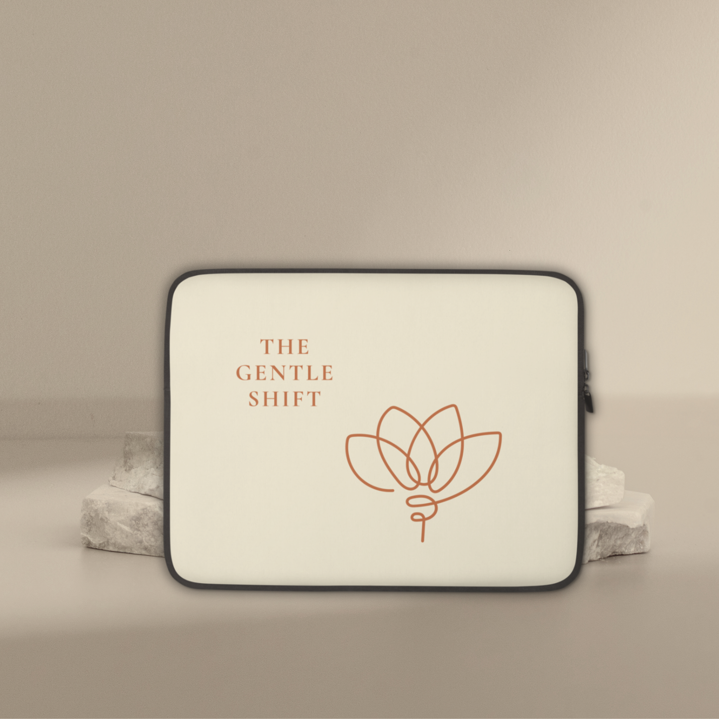 The Gentle Shift – Premium Lotus Laptop Sleeve