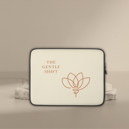The Gentle Shift – Premium Lotus Laptop Sleeve