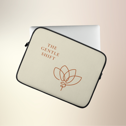 The Gentle Shift – Premium Lotus Laptop Sleeve