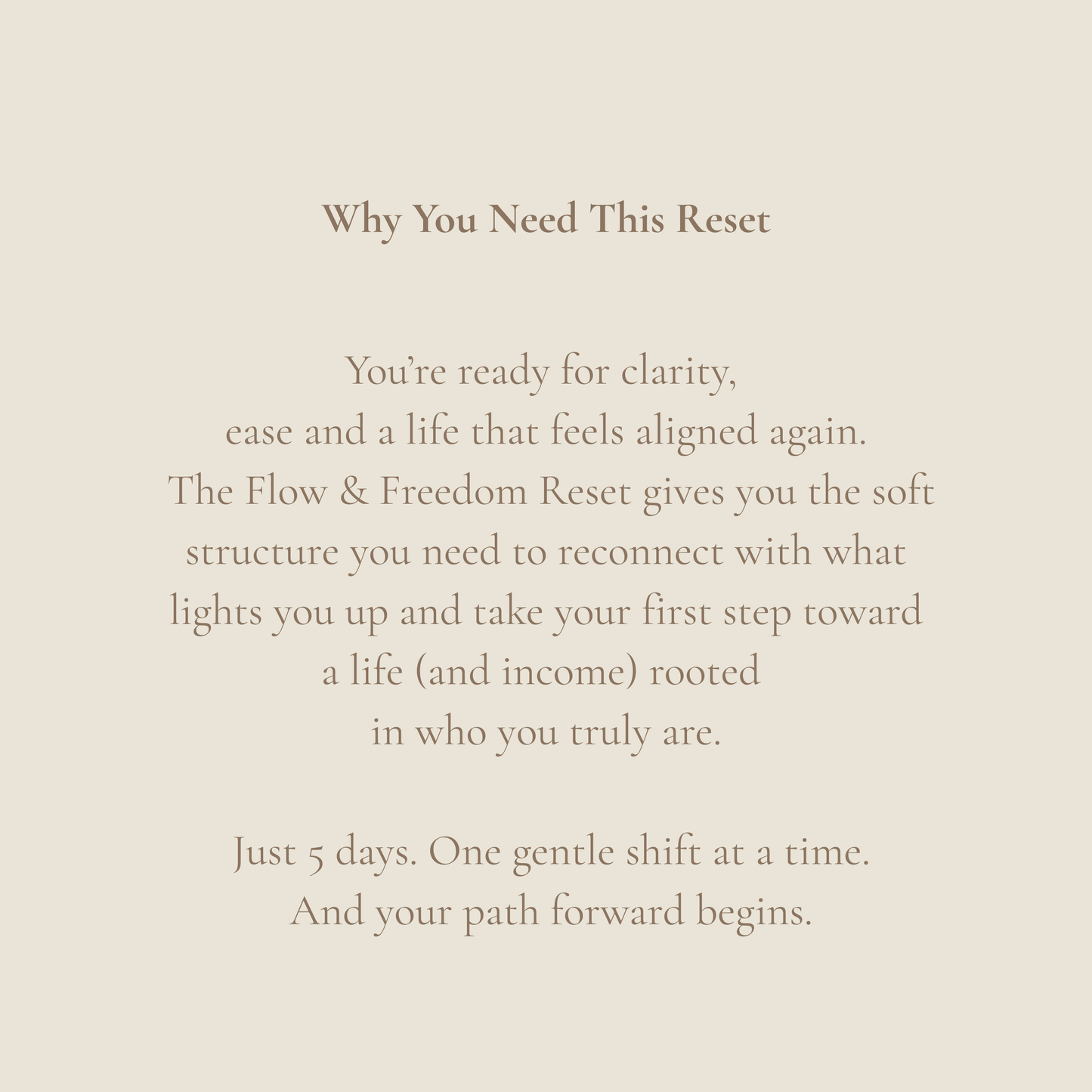 Flow and Freedom Reset