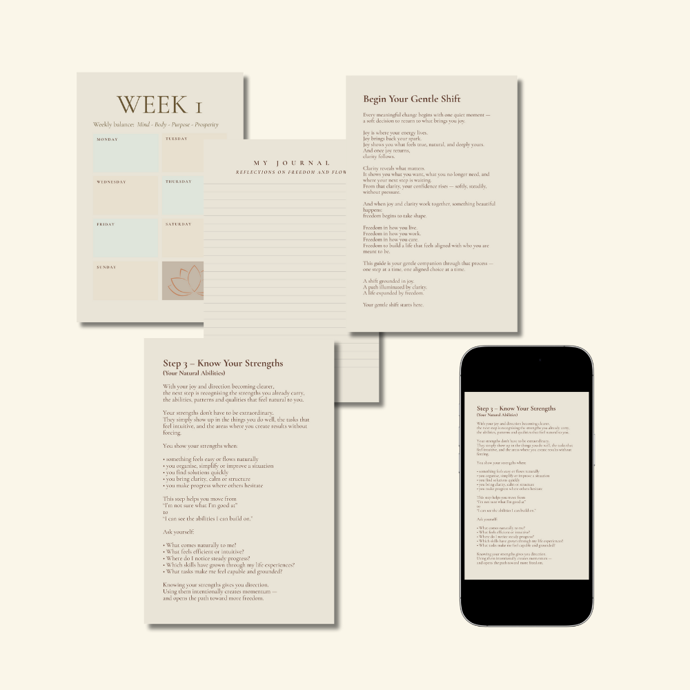 The Gentle Shift — Complete Guide, Planner & Reflection Journal